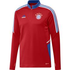 FC Bayern München T-shirts Adidas 2022-2023 Bayern Munich Convido Half Zip Training Top Red 42-44" Chest