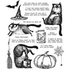 Tim Holtz cling stamps 7"x8.5"-snarky cat halloween