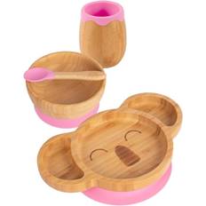 Koala Bamboo Suction Baby Feeding Set 4pc Pink