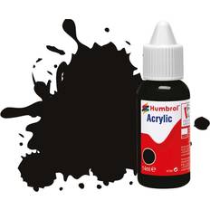 Humbrol Acrylic Paint Dropper Bottle Color No. 85 Black Satin 14ml DB0085