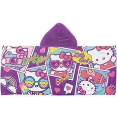 Hello Kitty ENT 606 Let's Go Hooded Youth Beach Towel 21x51 Purple