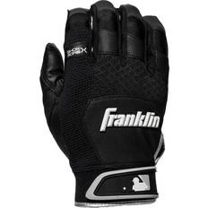 Franklin Sports Adult Shok-Sorb X Batting Gloves Black