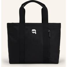 Karl Lagerfeld Totes & Shopping Bags Karl Lagerfeld K/ikonik Nylon Large Zip-top Tote Bag, Woman, Black, Size: One size