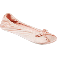 46 ½ Slippers Isotoner Satin Ballerina - Evening Sand