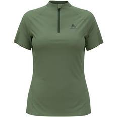 Green Base Layer Tops Odlo Essential 1/2 Zip T-Shirt Herren Grün, S