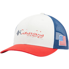 Columbia PFG Logo Mesh Snapback High Crown - Red Spark/US Flag