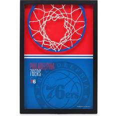 Open Road Brands NBA Philadelphia 76ers Print-On Glass Wall Sign