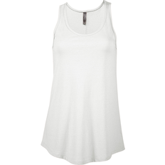 Platinum P506C Delta Women's Cvc Flowy Tank Top - White