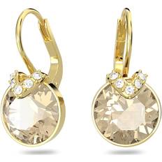 Swarovski Gold Plated Earrings Swarovski Bella V Drop Earrings - Gold/Brown/Transparent