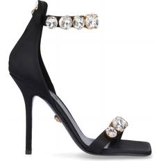 Versace Embellished satin sandals black