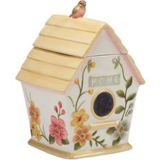 Certified International Nature's Song 3-D Birdhouse Biscuit Jar