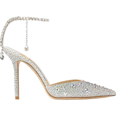 Jimmy Choo Saeda 100 Crystal Embellished - Ivory