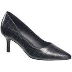 French Connection Women's Kate Flex Pumps Black Croco Black Croco