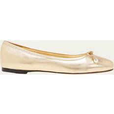 Gold Low Shoes Jimmy Choo Elme Ballet Flats