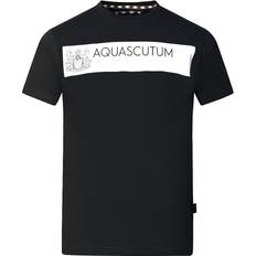 Aquascutum Block Brand Logo T-shirt - Black