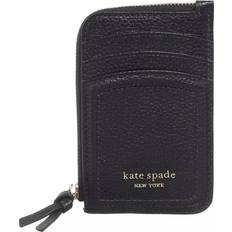 Kate Spade Knott Pebbled Leather Zip Card Holder Black