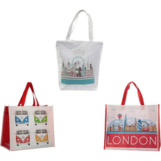 Puckator Handy Cotton Zip Up Shopping Bag London Icons