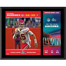 "Patrick Mahomes Kansas City Chiefs 12" x 15" Super Bowl LVII Champions Sublimated Plaque with Replica Ticket"