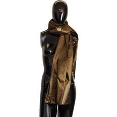 Gold - Women Scarfs Dolce & Gabbana WoMens Gold Blend Shawl Wrap Metallic Bronze Scarf Nylon One