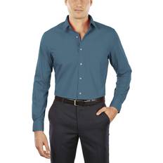 Van Heusen Men's Athletic Fit Poplin Dress Shirt - Deep Sea