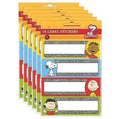 Eureka EU-656143-6 Peanuts Composition Label Stickers Pack of 6