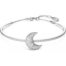 Swarovski Luna White Rhodium Plated Moon Bangle 5666175