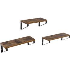 Vasagle Floating Rustic Brown/Black Wall Shelf 40cm 3pcs