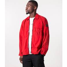 Hugo Boss Red Outerwear Hugo Boss Zipped Overshirt Red