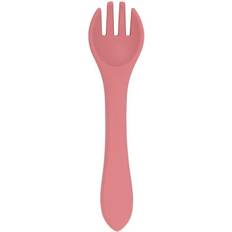 Baby Silicone Weaning Fork Dusty Rose