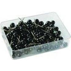 Essentials Map Pins Black 100 Pack 26891