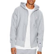 Champion Reverse Weaver Full Zip Hoodie Oxford Gray Men's Clothing Gray