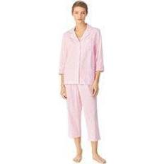 Lauren Ralph Lauren Essentials Heritage cropped PJ set Pink