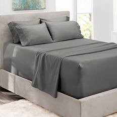 Hearth & Harbor Extra Deep Pocket Bed Sheet Grey (266.7x259.1cm)