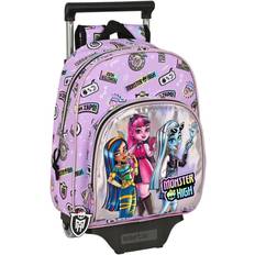 Monster High safta Kinderrucksack mit Trolley 705, ideal für Kinder jeden Alters, bequem und vielseitig, Qualität und Strapazierfähigkeit, 28 x 10 x 34 cm, Lila, Lila, Estándar, Casual