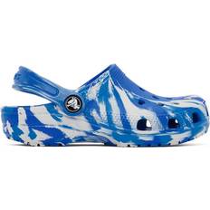 Blue Slippers Crocs Kid's Classic Marbled Clog - Blue Bolt/Multi