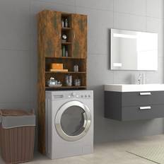 vidaXL Washing Machine Cabinet Smoked Oak 64x25.5x190 cm