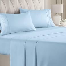 CGK Unlimited Comfy Breathable Bed Sheet Blue (259.08x228.6cm)