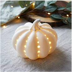 White Candle Holders Lights4fun Ceramic Pumpkin Candle Holder