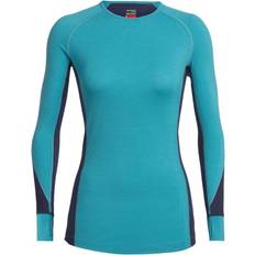 Turquoise - Women Base Layers Icebreaker Womens 260 Zone LS Crewe Top