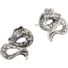 John Hardy Legends Naga Stud Earring - Silver/Sapphire