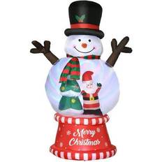 OutSunny 8' Inflatable Christmas Snowman Blow-Up Outdoor Yard Display White White