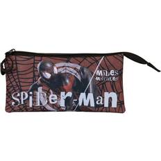 Red Pencil Case Karactermania Spiderman Blackspider-2.0 FAN Dreifach Federmäppchen, Rot