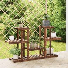 vidaXL brown, 110 cm/without wheels Flower Stand Plant Stand Flower