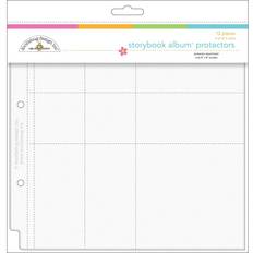 Yellow Photo Albums Doodlebug page protector assortment 8"x8" 12/pkg-3 each of all 4 styles -db3501