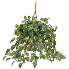 Nearly Natural Pothos Hanging Basket Silk Plant