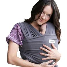 Best Baby Wraps Sleepy wrap baby carrier dark grey stretchy ergo sling from newborns to 35lbs