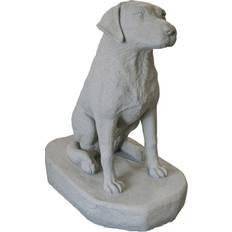 Emsco Sitting Labrador Dog Statue Granite Appearance Resin