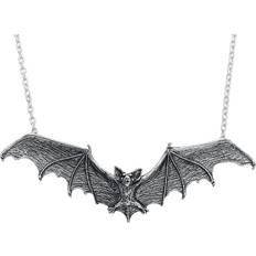 Alchemy gothic vampire bat necklace 5" wide pewter pendant gothic p121