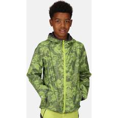 Green Rain Jackets Children's Clothing Regatta Kids' Printed Lever Packaway Waterproof Jacket