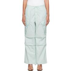 Gold - Women Trousers Agolde Blue Ginerva Cargo Pants Mochi Pale Blue